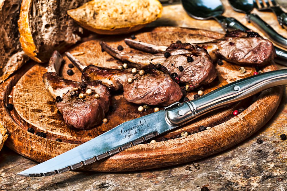 Steakové nože Premium 6ks nerezová rukojeť, Laguiole